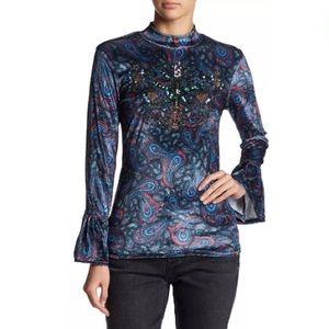 Free People We The Free L'Amour Trumpet Blouse